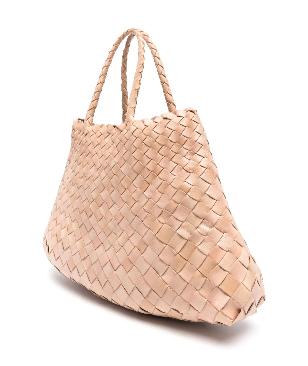 Dragon Diffusion Бежевая кожаная сумка тоут, фото 3