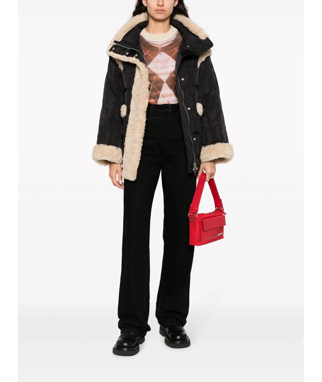 STAND STUDIO Черный полиамидовый пуховик, фото 2