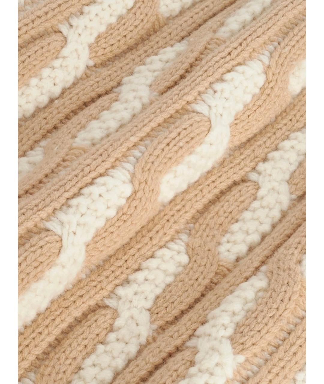 Drole de Monsieur Бежевый шерстяной кардиган, фото 4