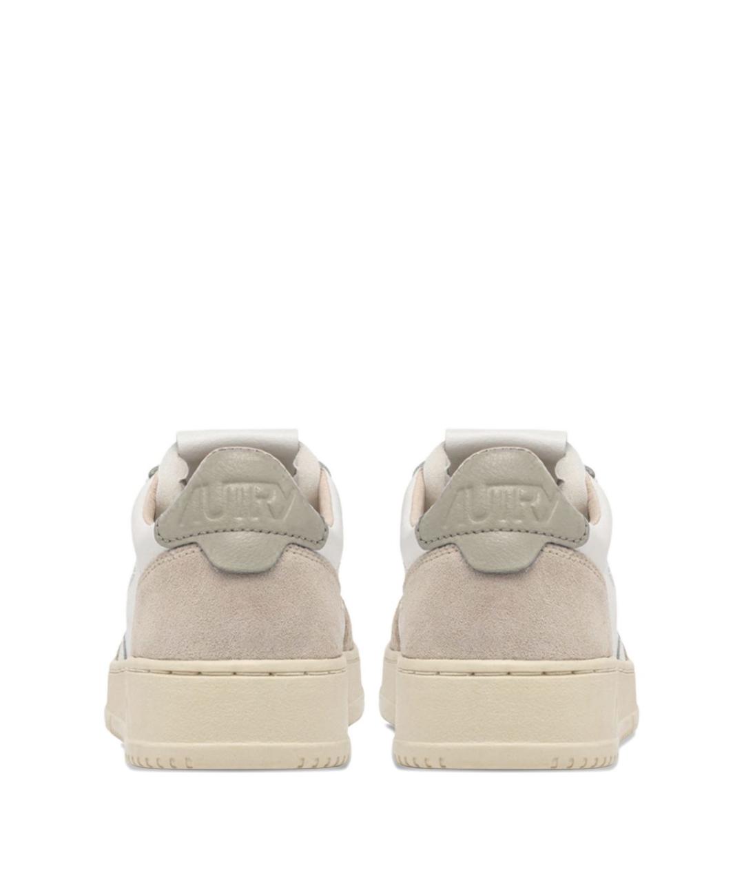 AUTRY Белые кожаные низкие кроссовки / кеды, фото 3