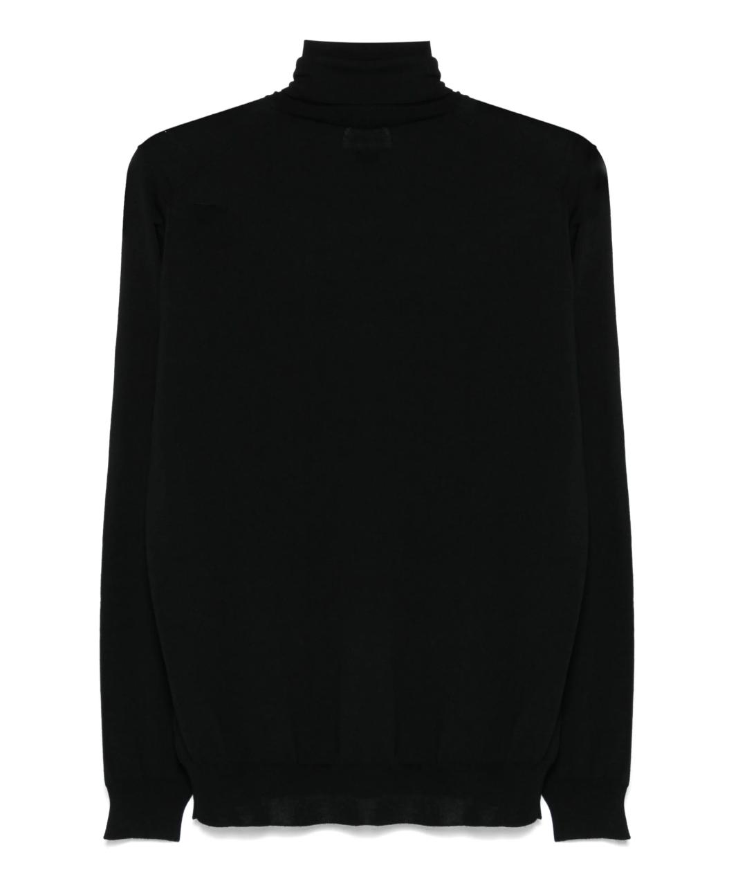 LARDINI Черная шерстяная водолазка, фото 2