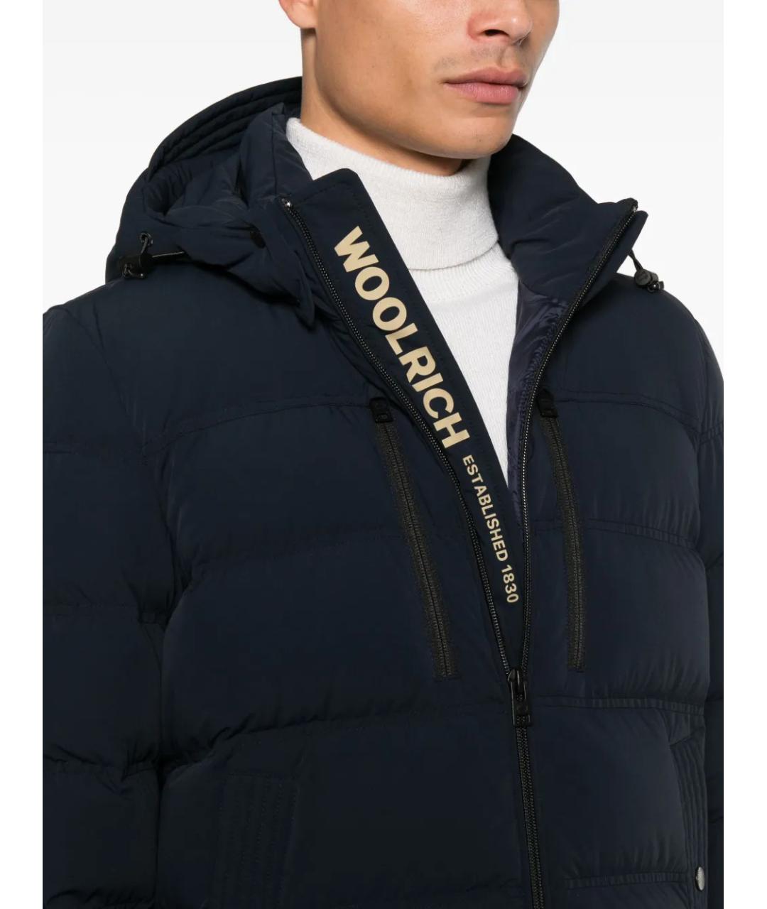 WOOLRICH Темно-синий полиамидовый пуховик, фото 5
