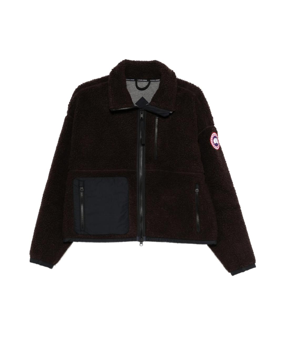 CANADA GOOSE Коричневая шерстяная куртка, фото 1