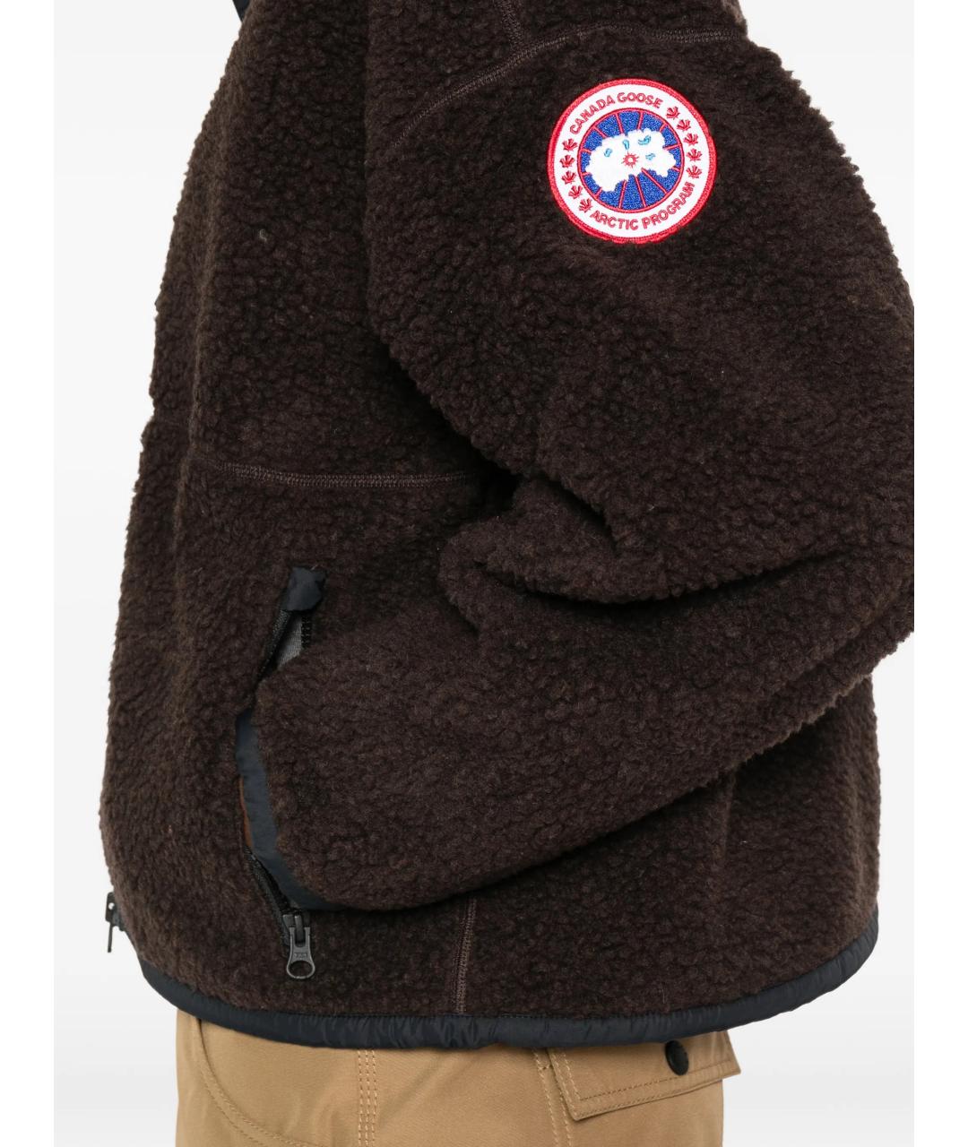 CANADA GOOSE Коричневая шерстяная куртка, фото 5