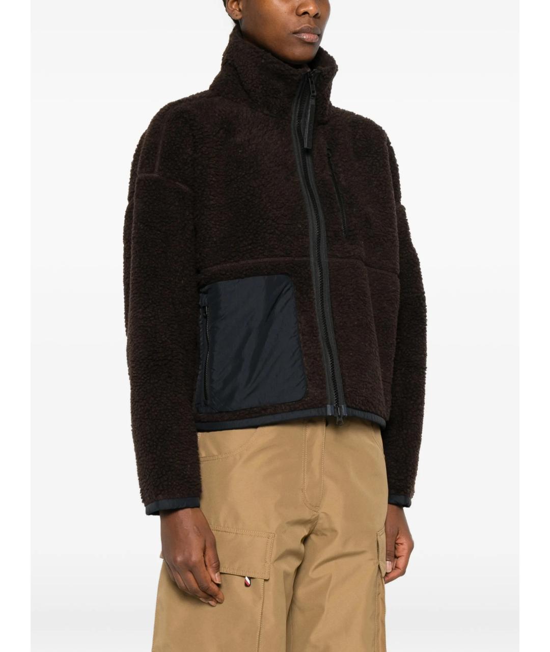 CANADA GOOSE Коричневая шерстяная куртка, фото 3