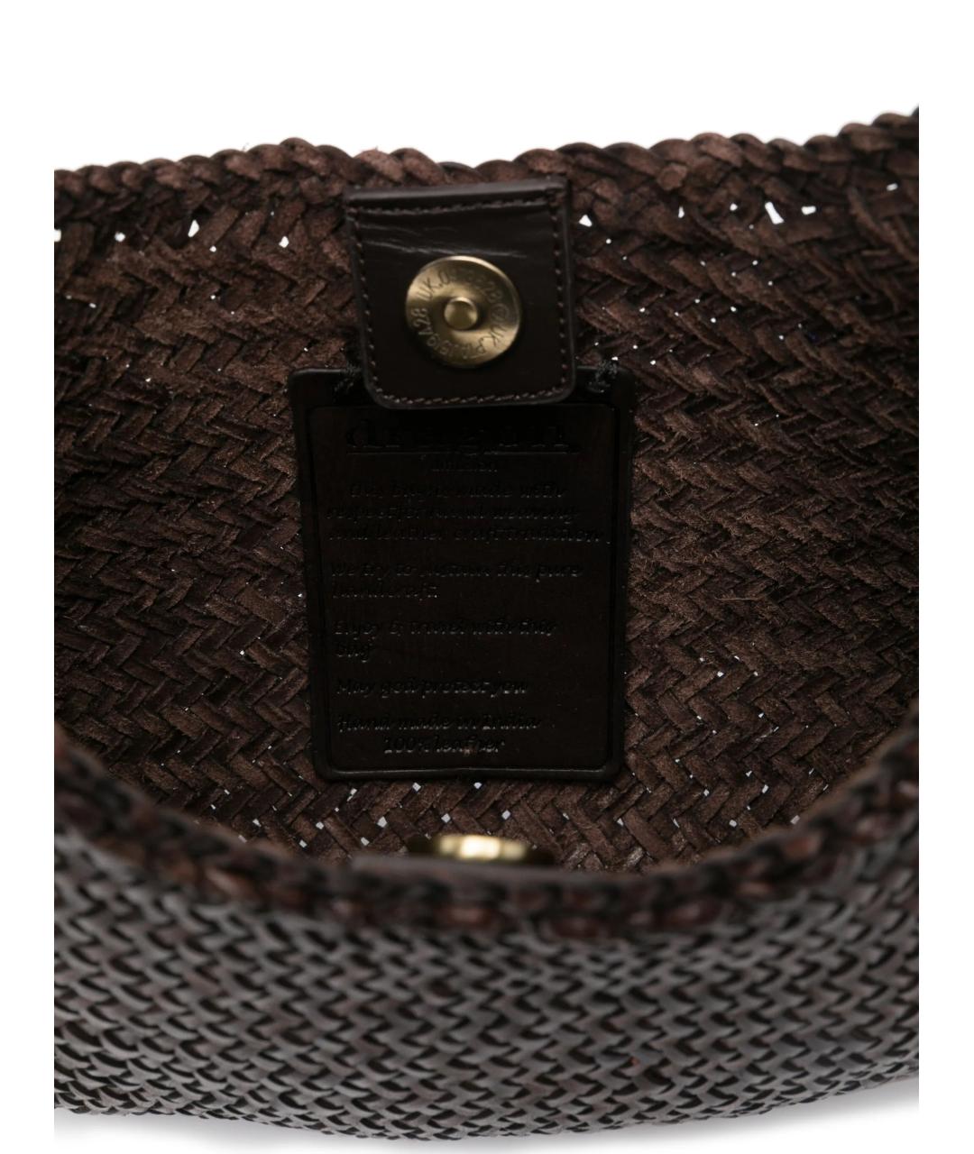 Dragon Diffusion Коричневая кожаная сумка через плечо, фото 5