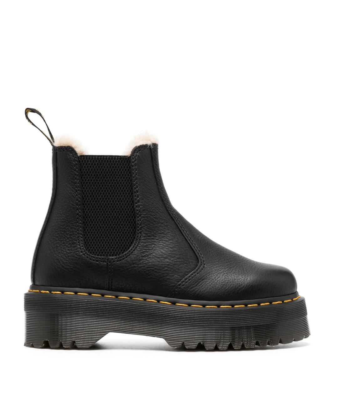 DR. MARTENS Черные кожаные ботинки, фото 1