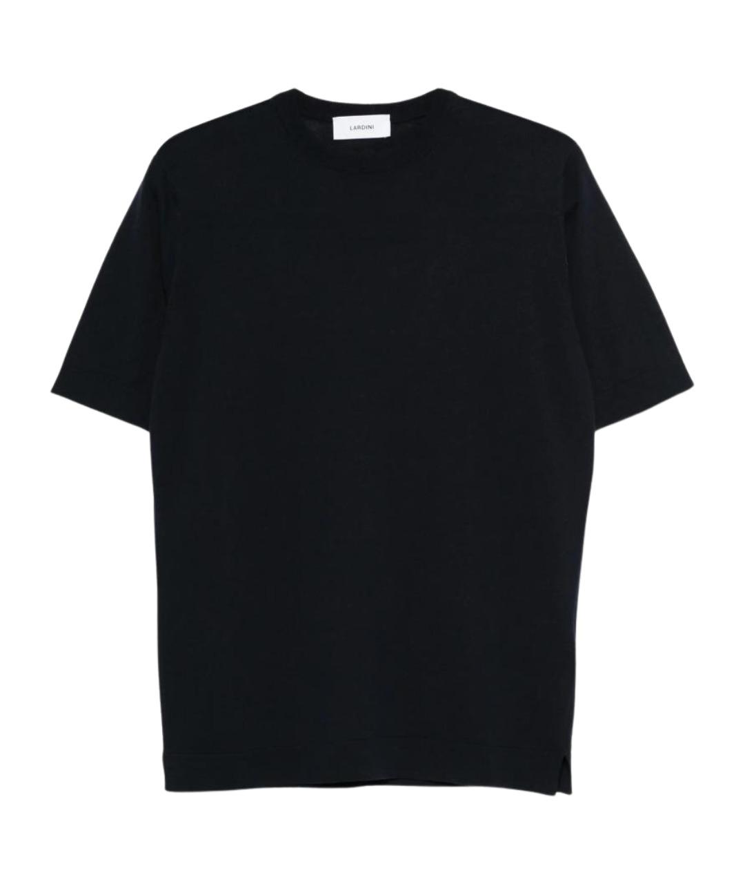 LARDINI Темно-синяя хлопковая футболка, фото 1