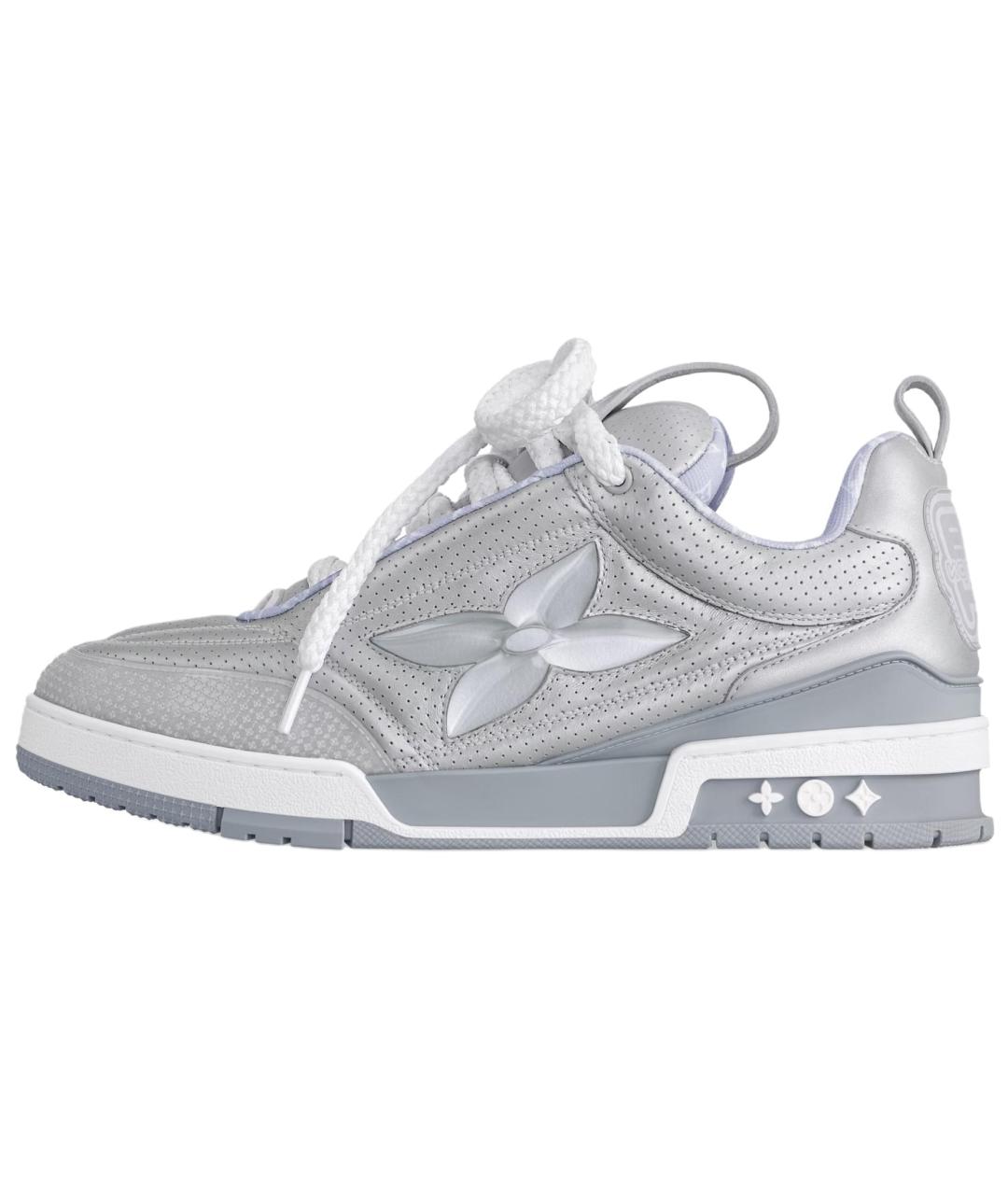 LOUIS VUITTON Серебряные низкие кроссовки / кеды, фото 2