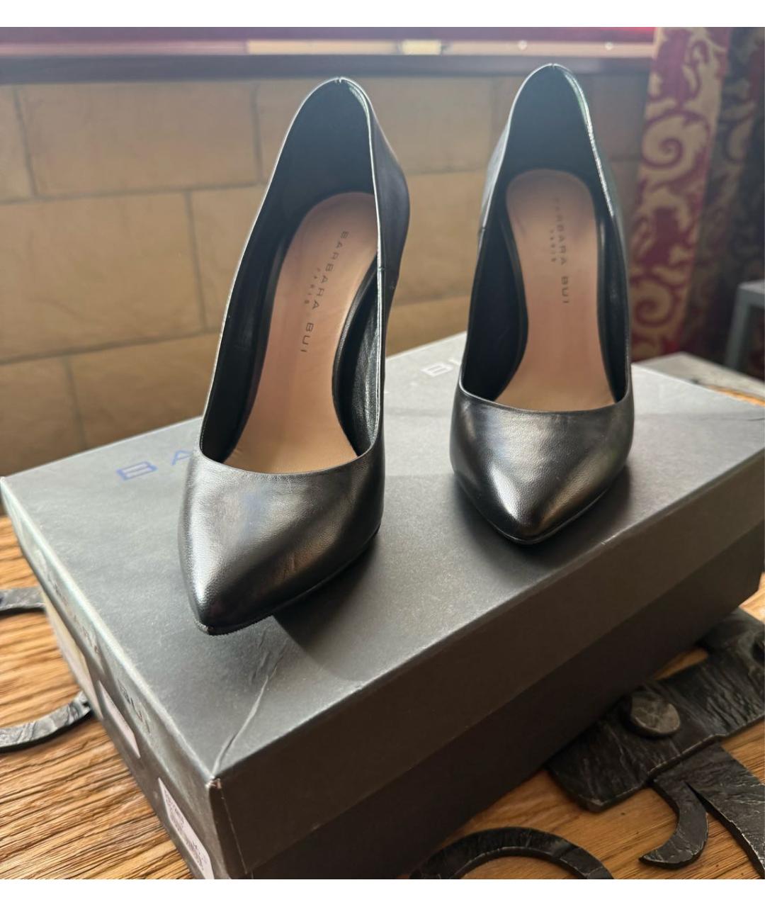 BARBARA BUI Черные кожаные туфли, фото 3