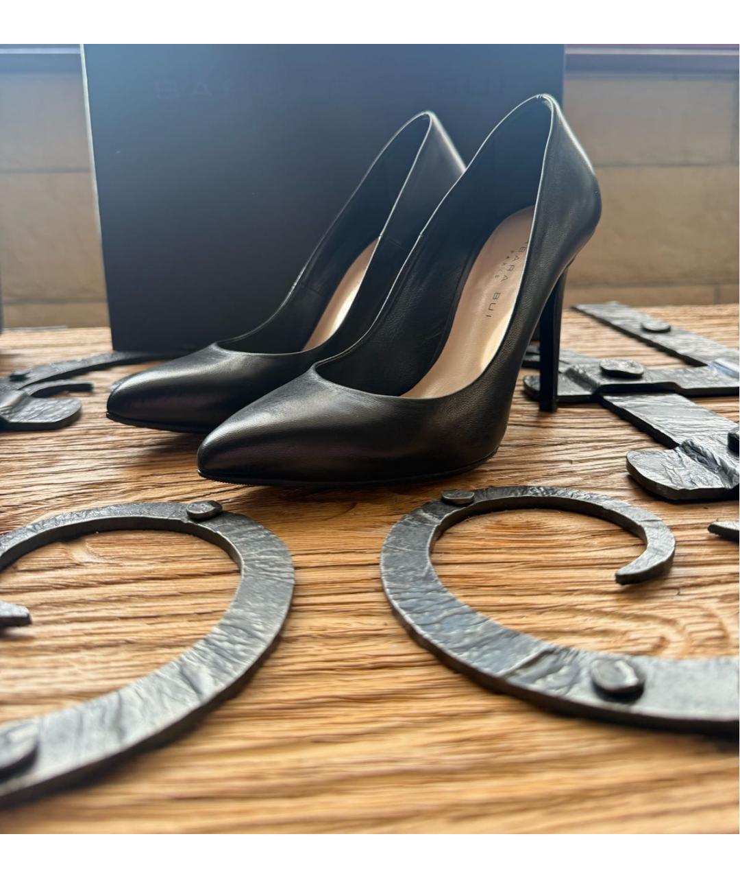 BARBARA BUI Черные кожаные туфли, фото 5