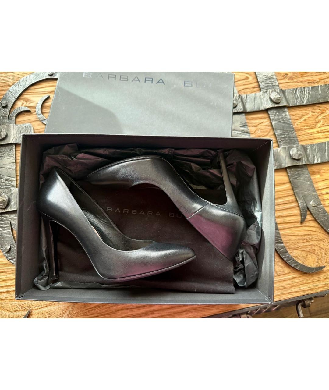 BARBARA BUI Черные кожаные туфли, фото 6