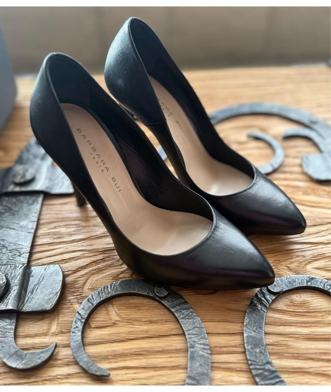 BARBARA BUI Черные кожаные туфли, фото 2