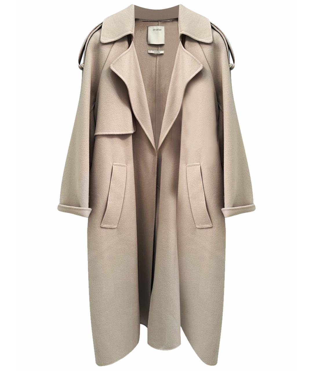 SPORTMAX Бежевое шерстяное пальто, фото 1