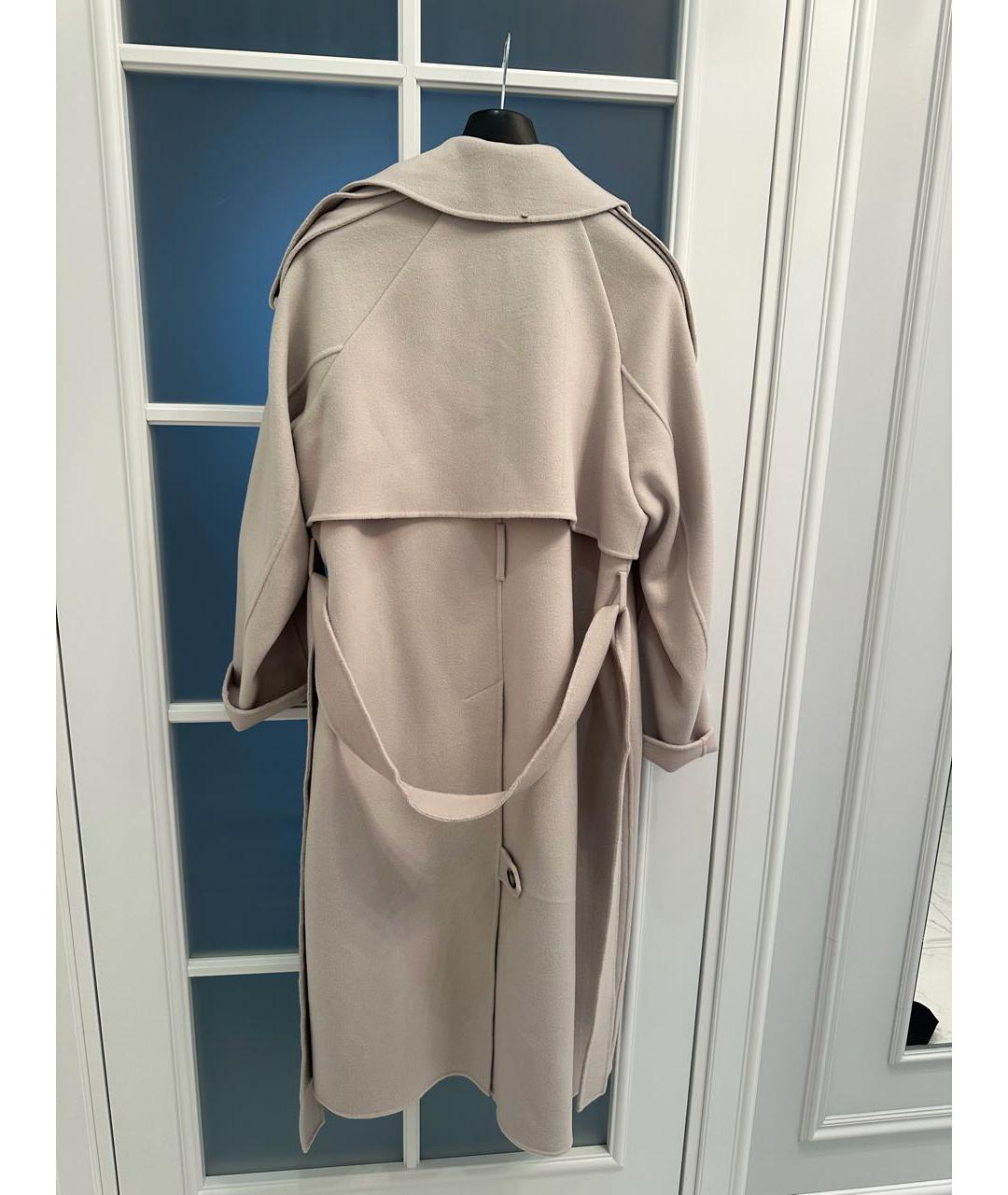 SPORTMAX Бежевое шерстяное пальто, фото 2