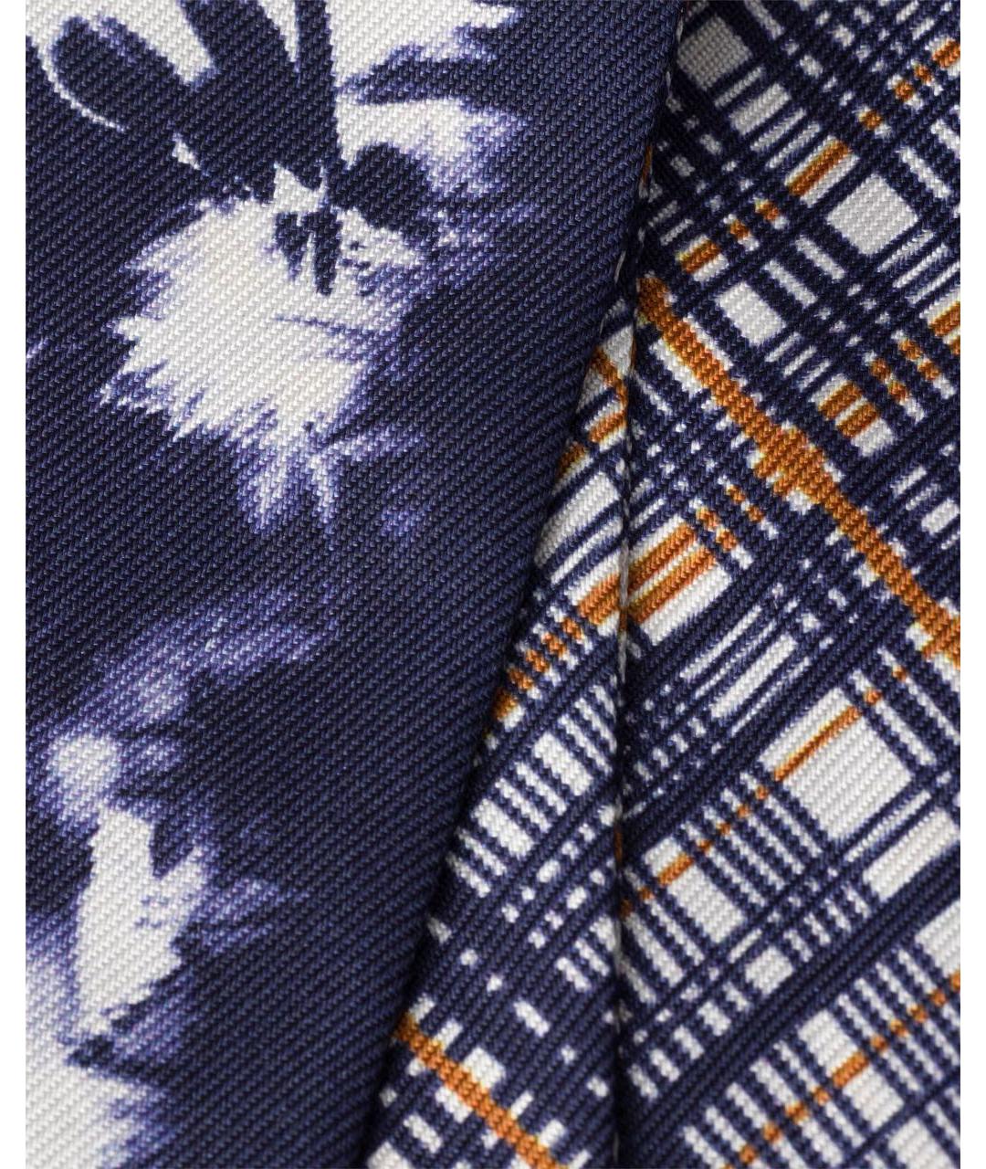 PRADA Темно-синий шелковый шарф, фото 2