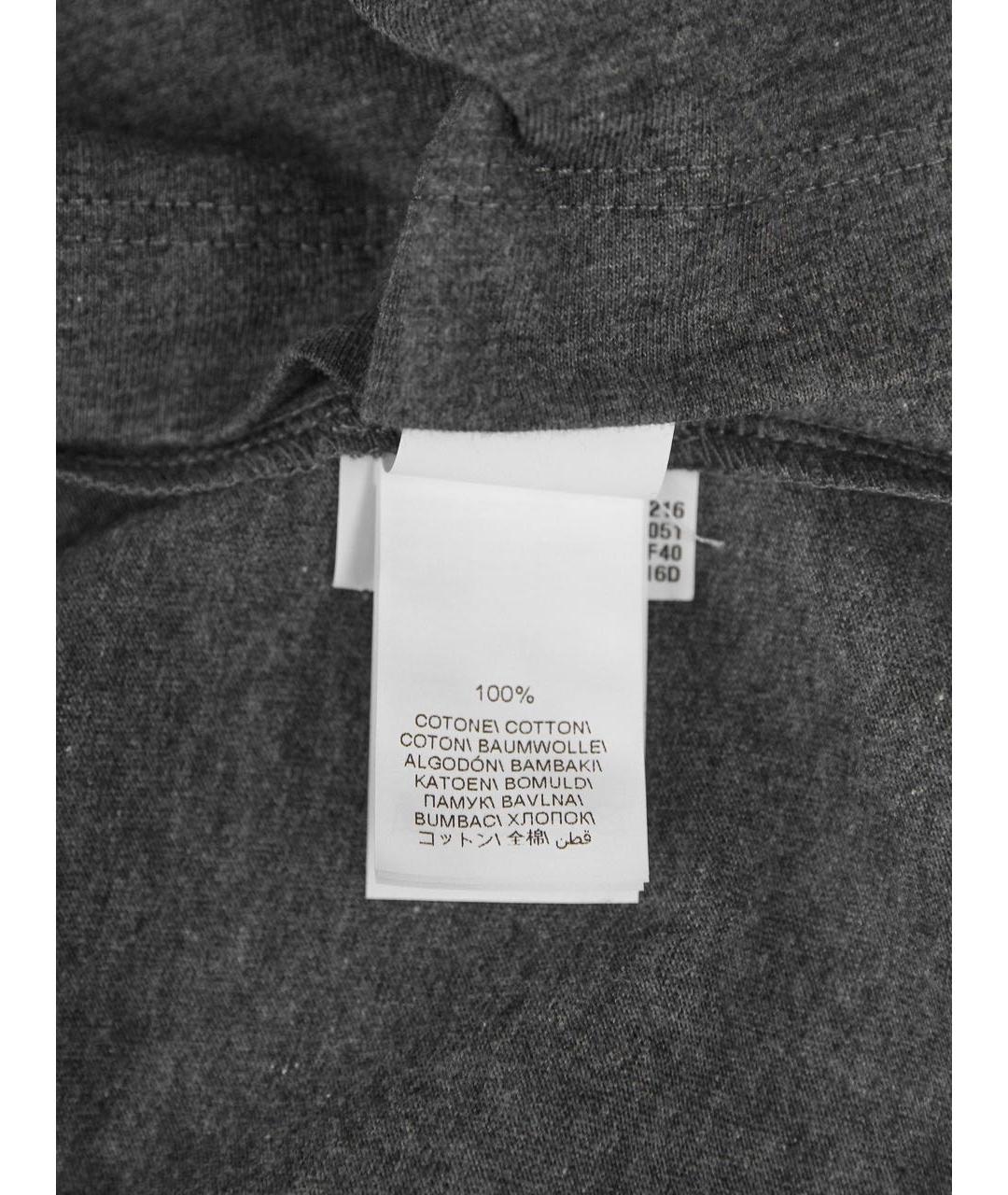 BRUNELLO CUCINELLI Антрацитовая хлопковая футболка, фото 7