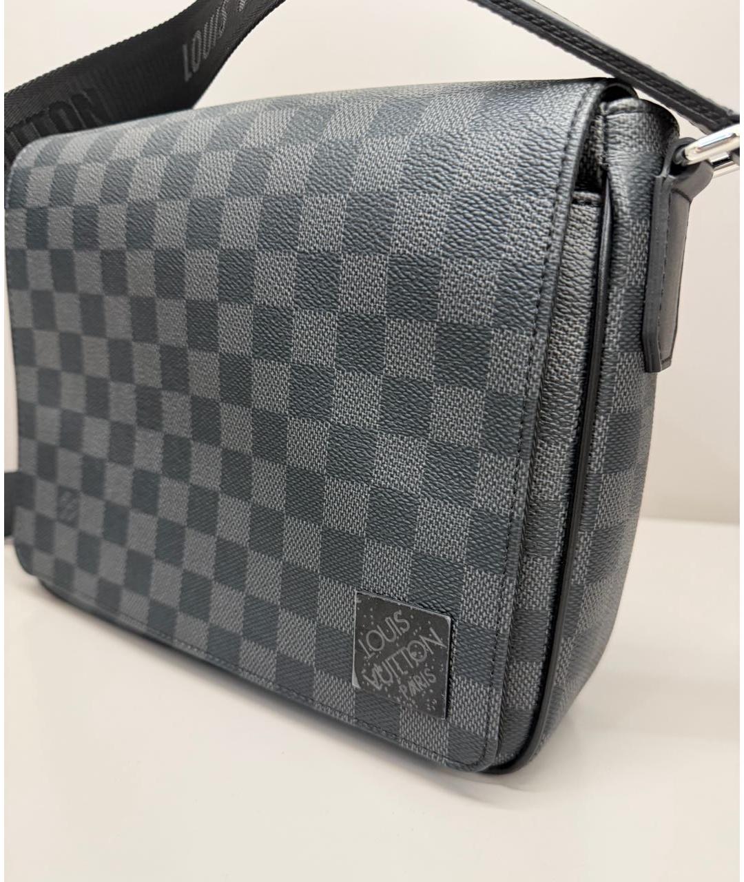 LOUIS VUITTON Антрацитовая сумка на плечо, фото 2