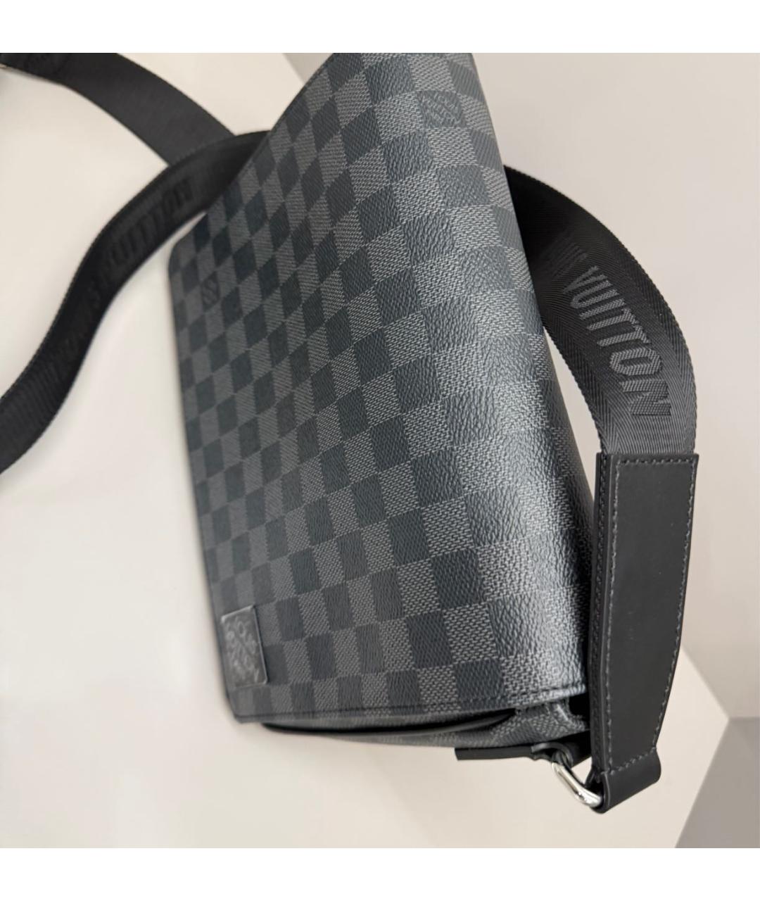 LOUIS VUITTON Антрацитовая сумка на плечо, фото 3