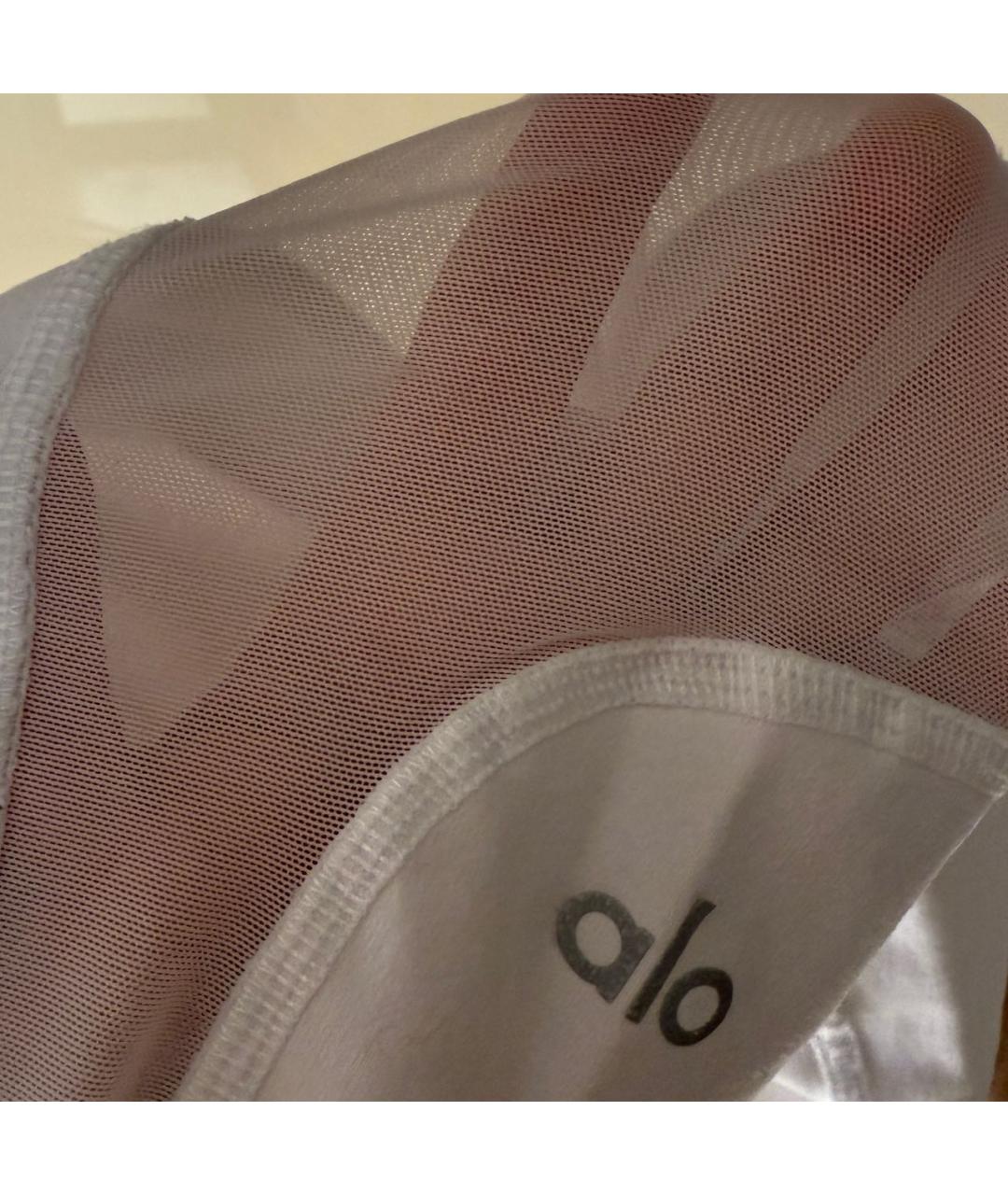 ALO YOGA Белые полиэстеровые спортивные брюки и шорты, фото 4