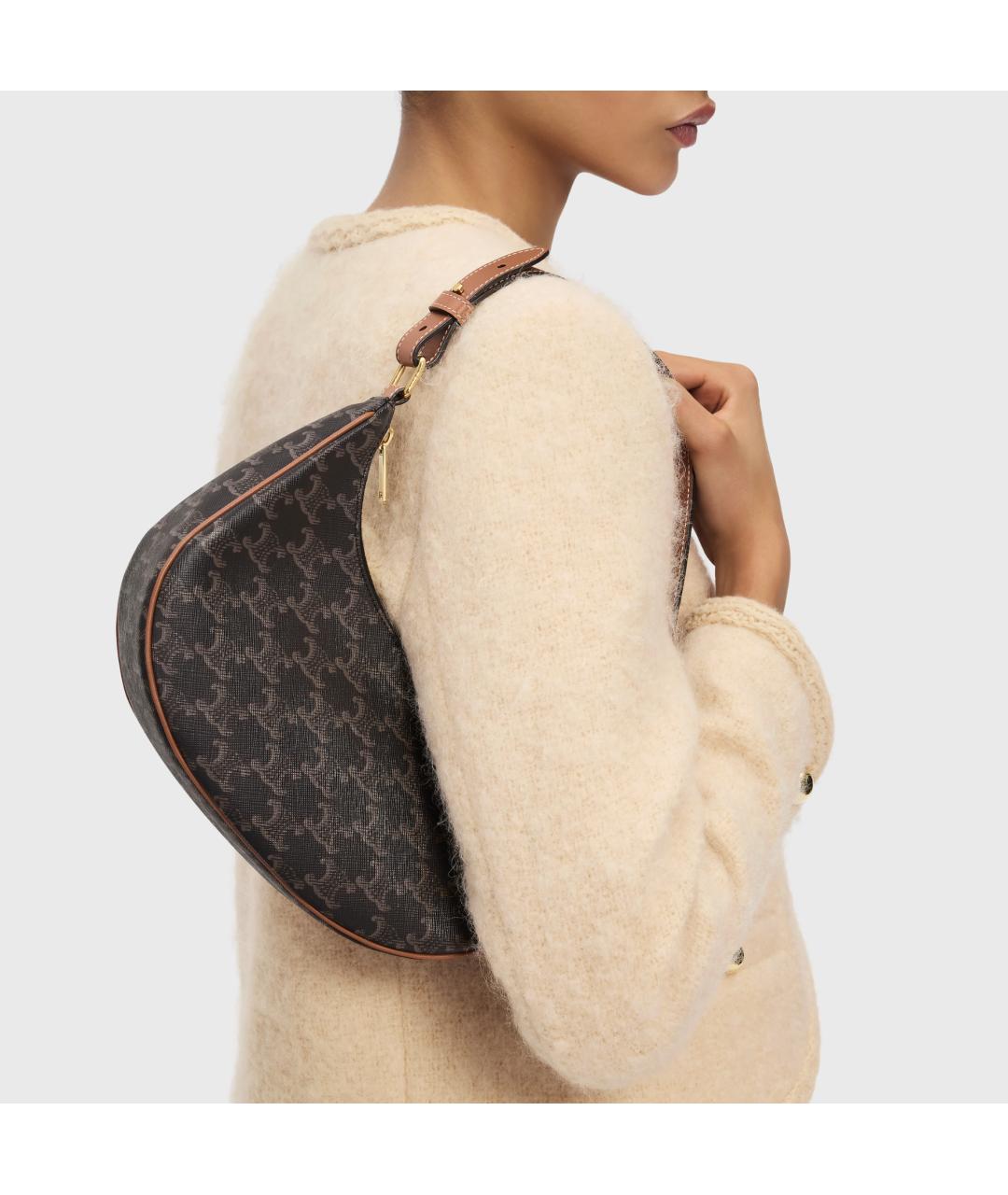 CELINE Коричневая сумка через плечо, фото 2