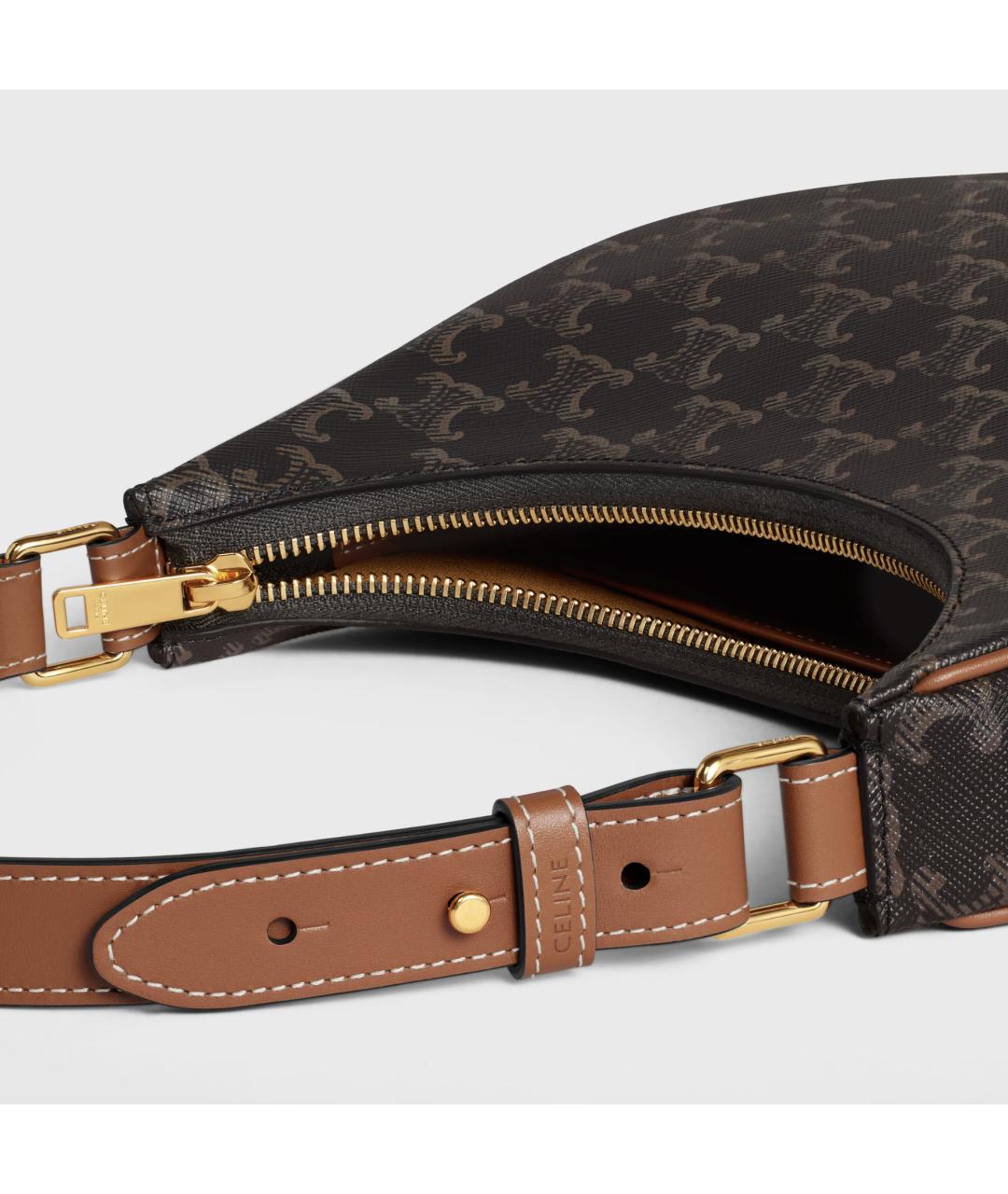 CELINE Коричневая сумка через плечо, фото 6