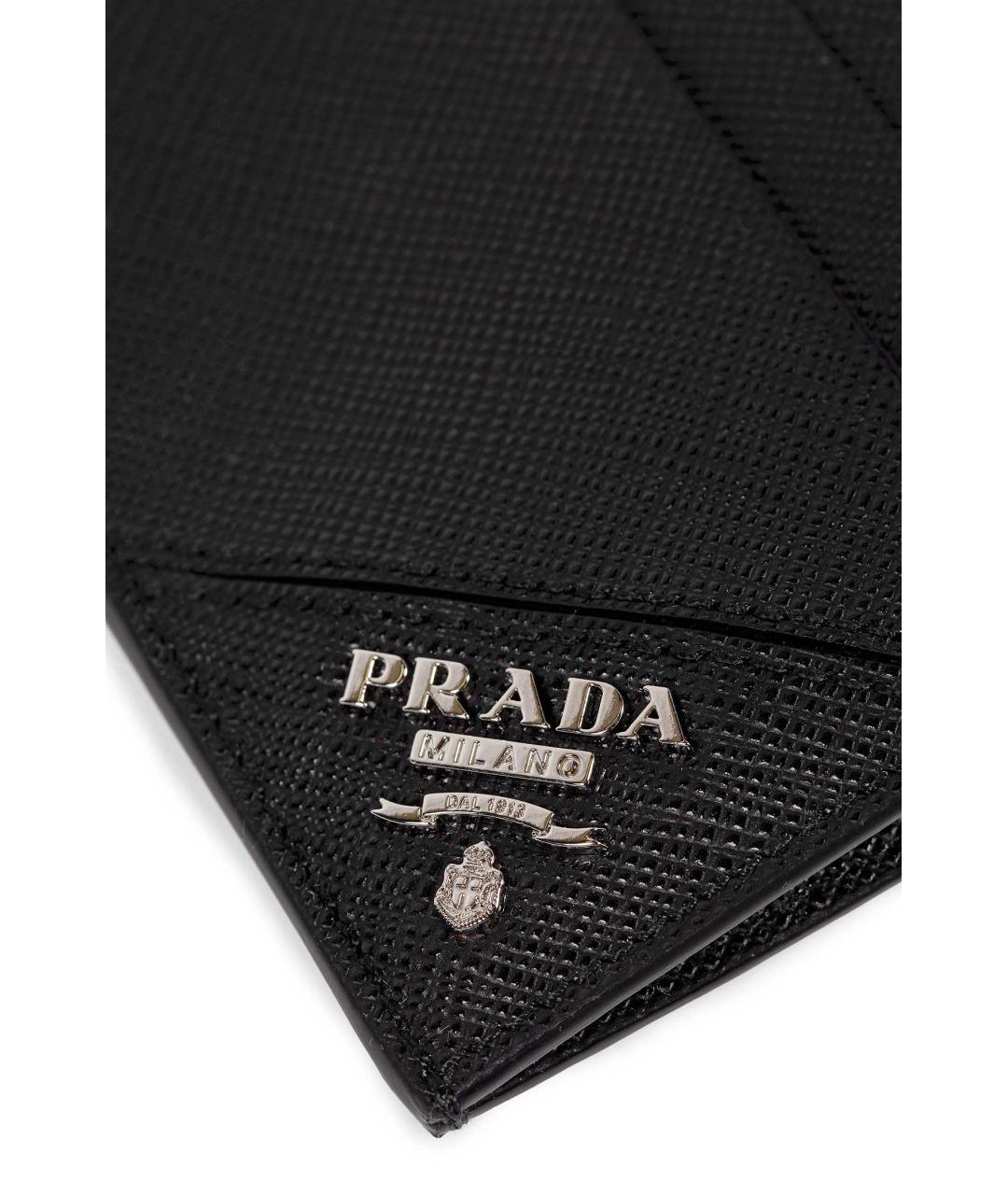 PRADA Черный кожаный кардхолдер, фото 3