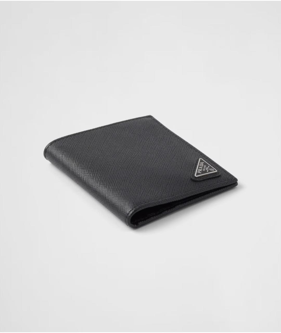PRADA Черный кожаный кошелек, фото 4