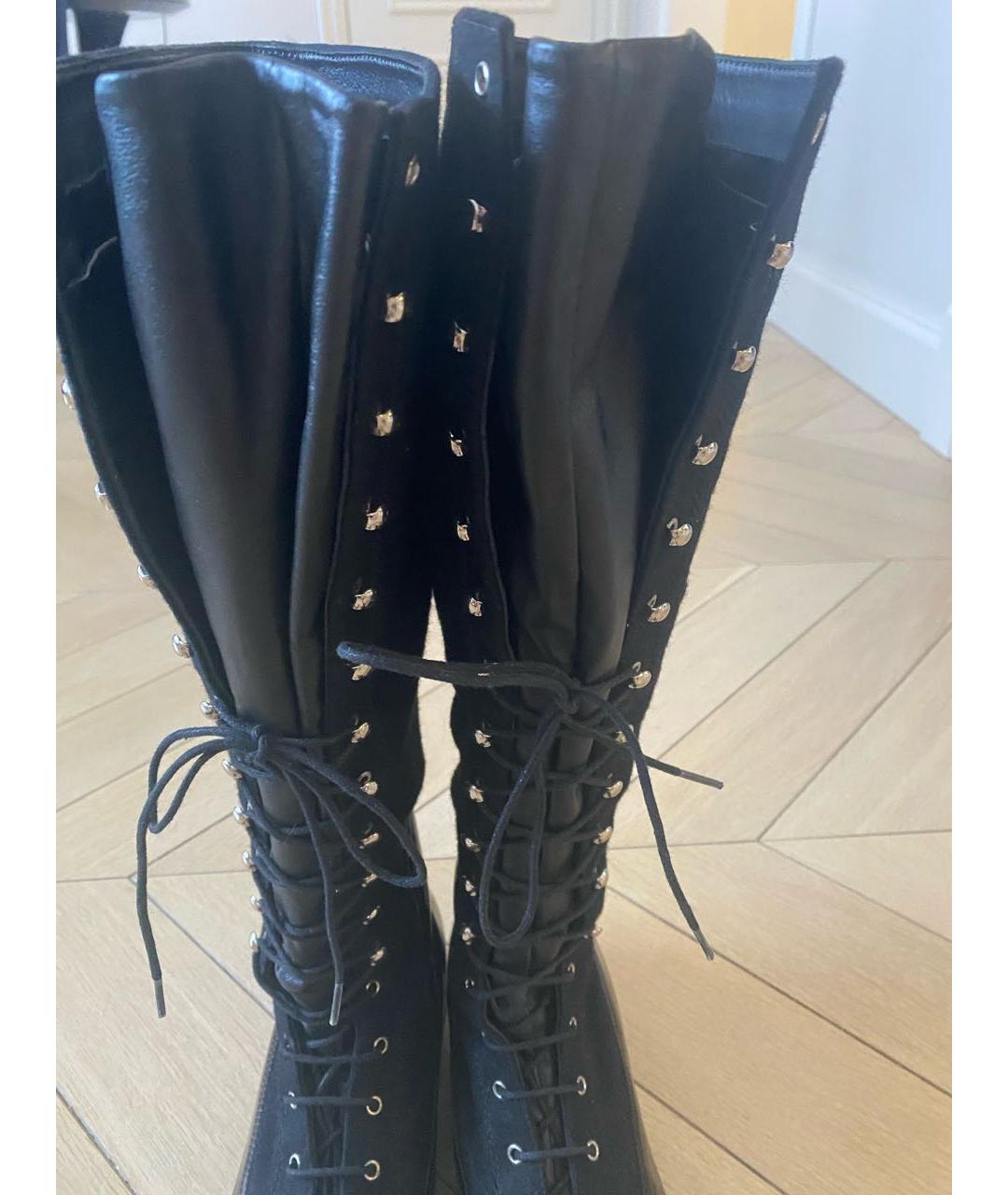 CHANEL Черные текстильные сапоги, фото 2