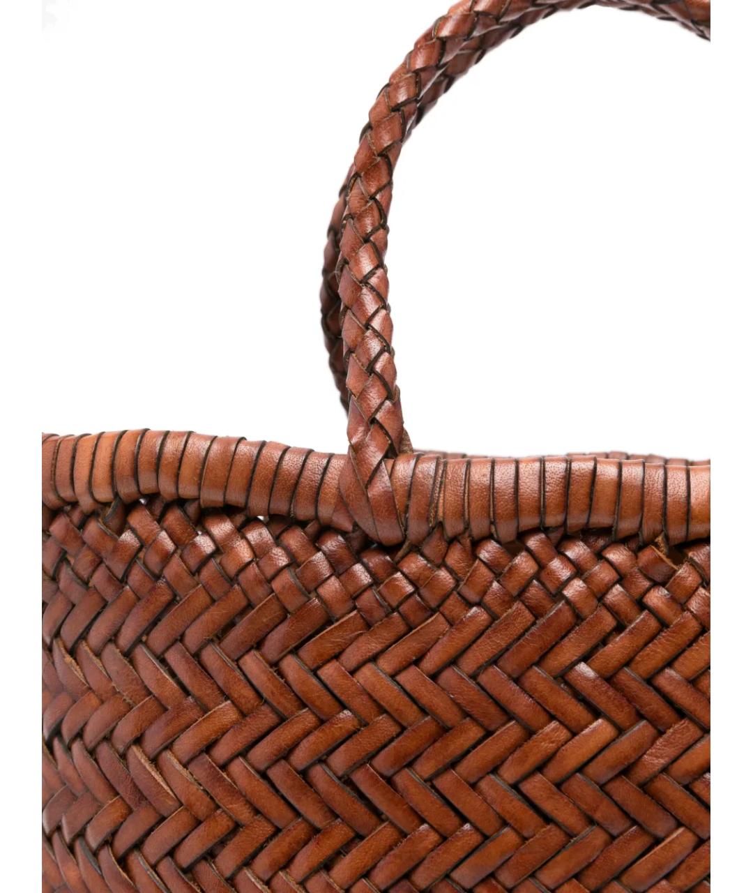 Dragon Diffusion Коричневая кожаная сумка тоут, фото 4