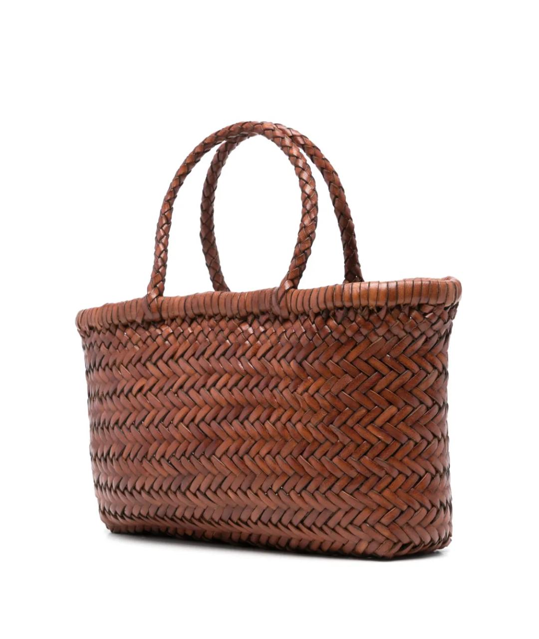 Dragon Diffusion Коричневая кожаная сумка тоут, фото 3