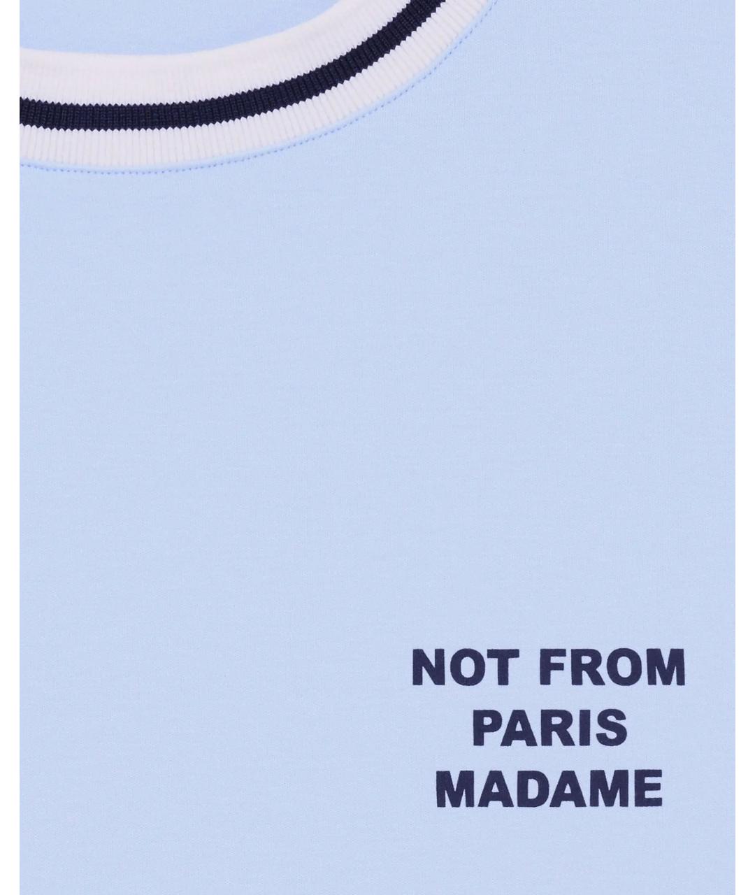 Drole de Monsieur Голубая хлопковая футболка, фото 2