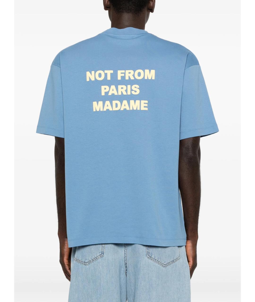 Drole de Monsieur Синяя хлопковая футболка, фото 4