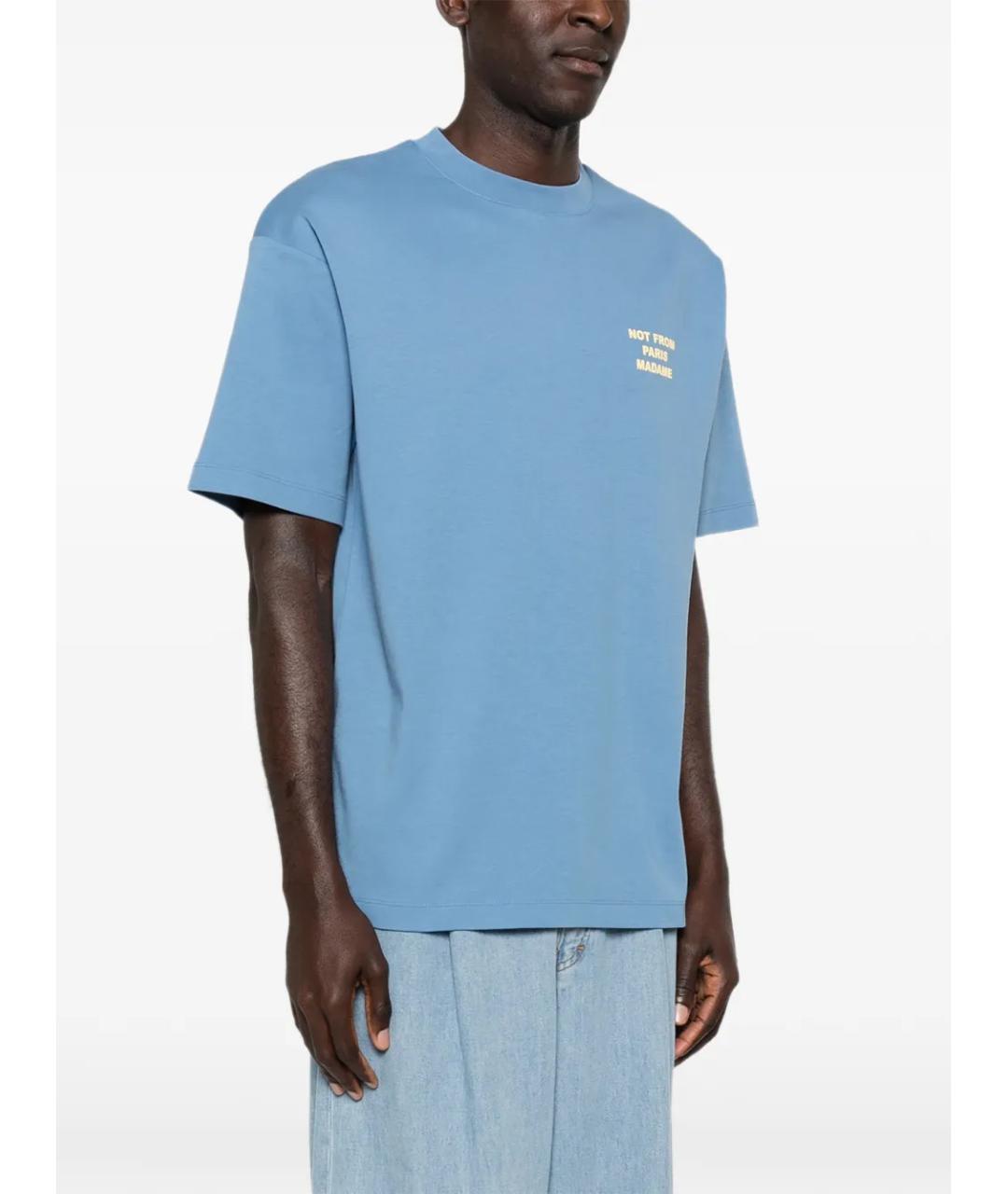 Drole de Monsieur Синяя хлопковая футболка, фото 3
