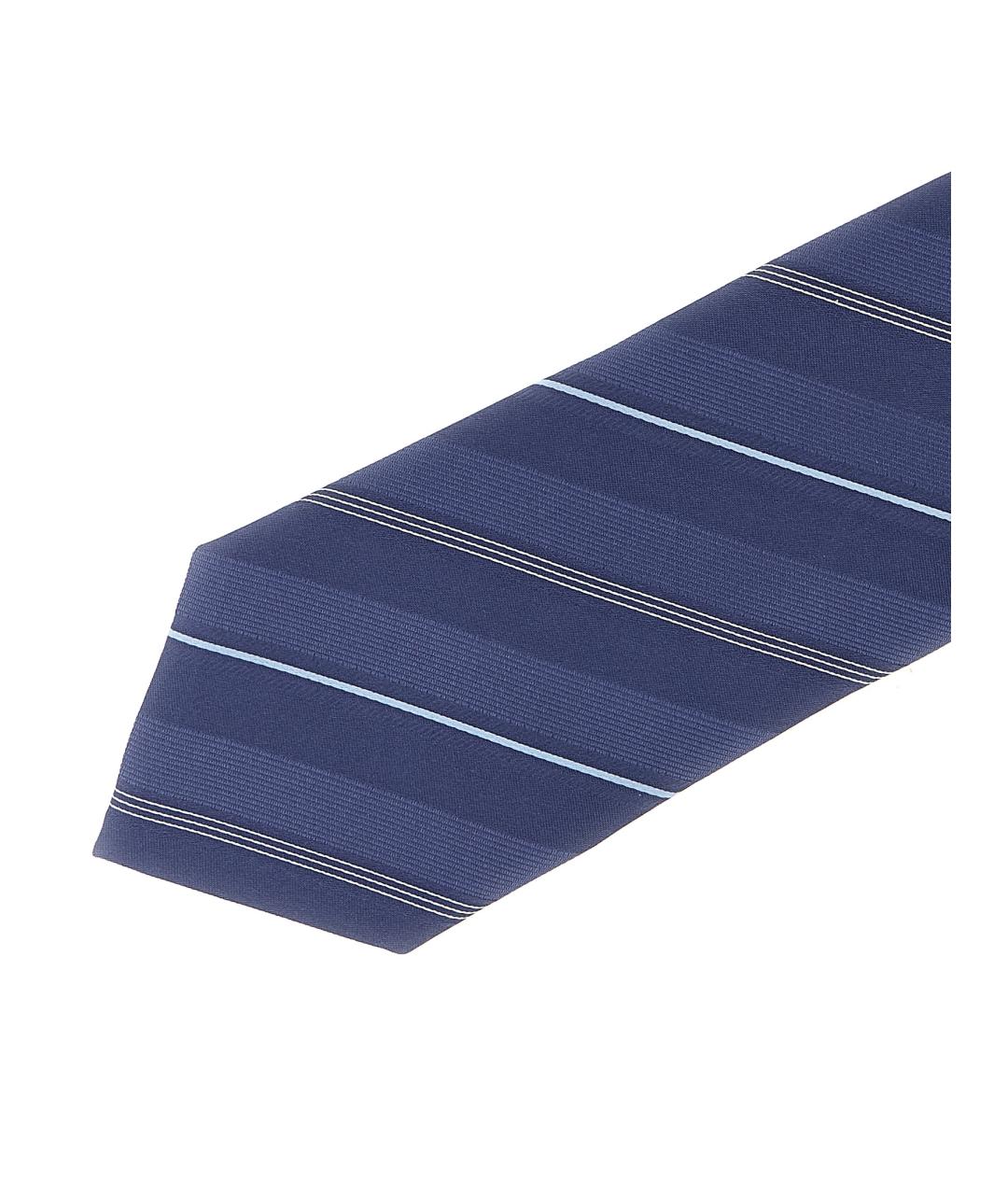 BRUNELLO CUCINELLI Синий шелковый галстук, фото 2