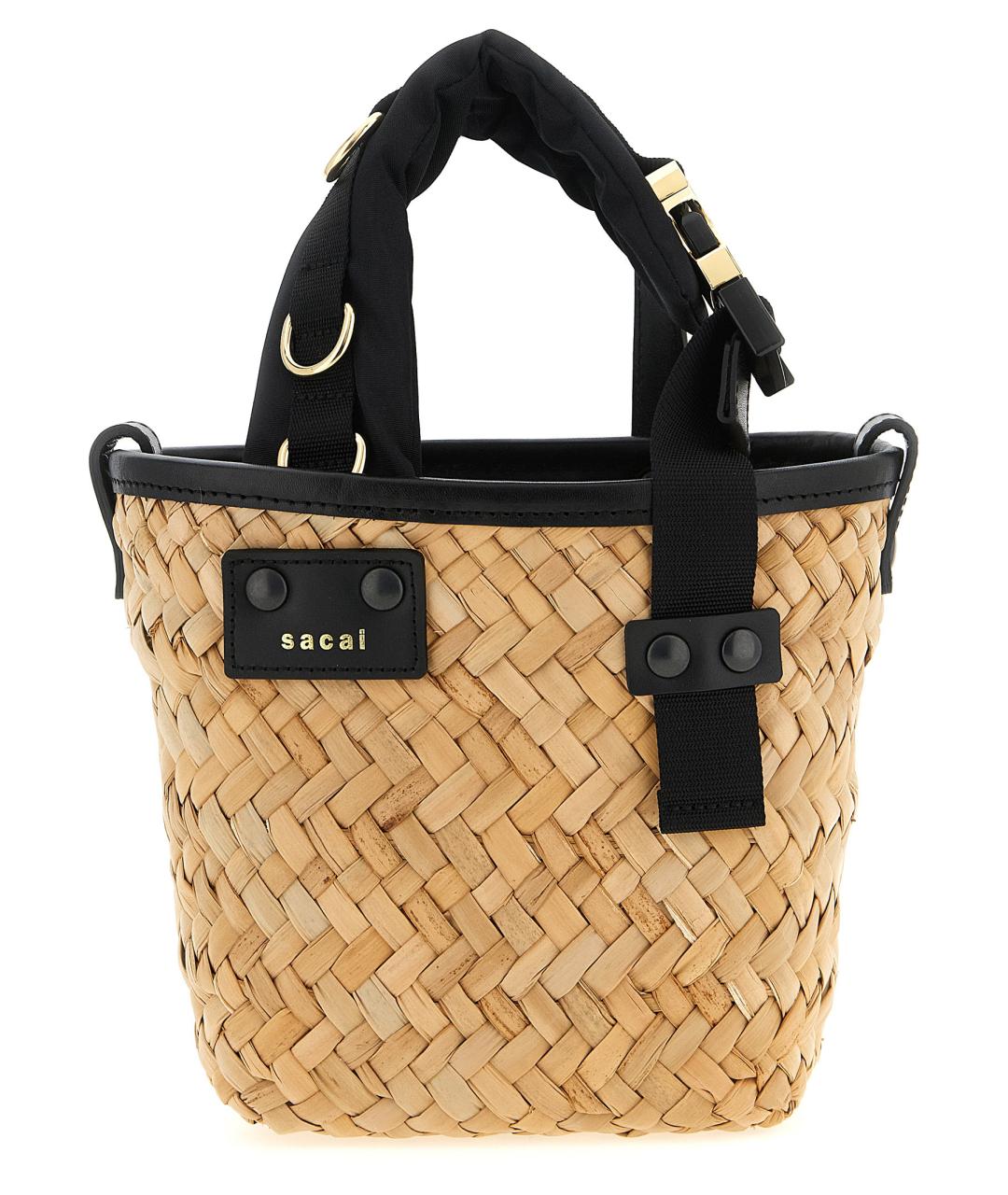 SACAI Бежевая пелетеная сумка тоут, фото 1