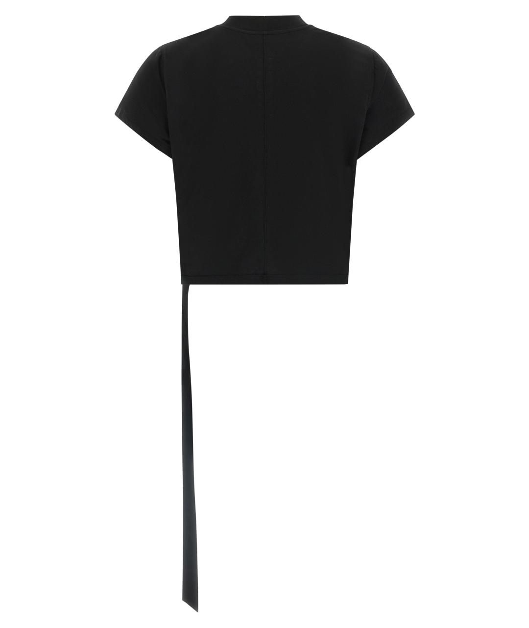 RICK OWENS DRKSHDW Черная хлопковая футболка, фото 2