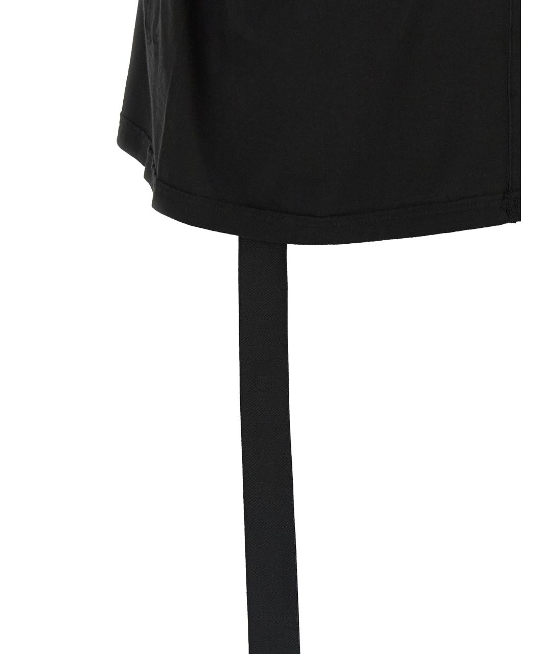 RICK OWENS DRKSHDW Черная хлопковая футболка, фото 4