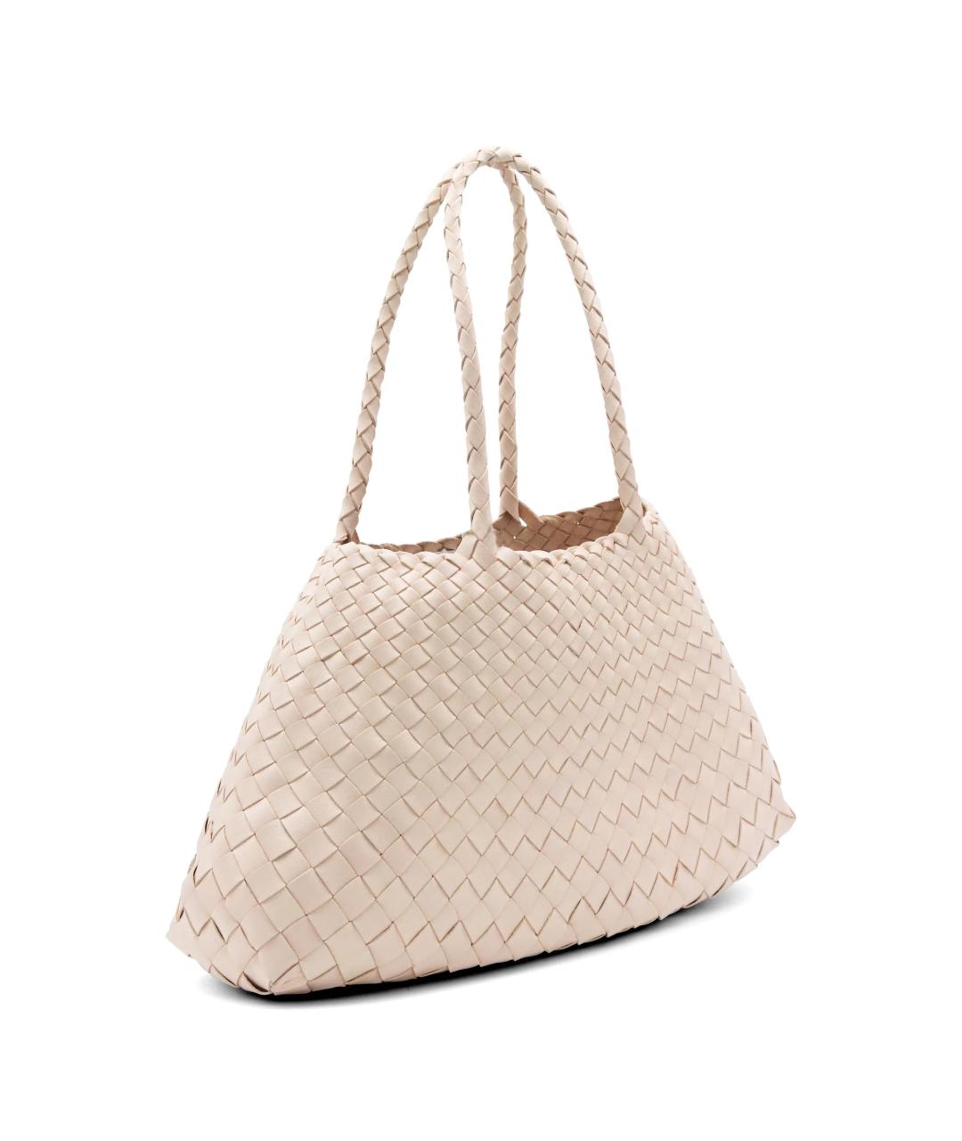 Dragon Diffusion Белая пелетеная сумка тоут, фото 3