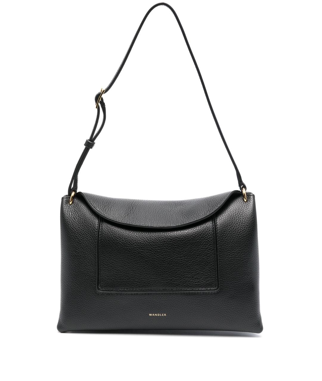 WANDLER Черная кожаная сумка через плечо, фото 1