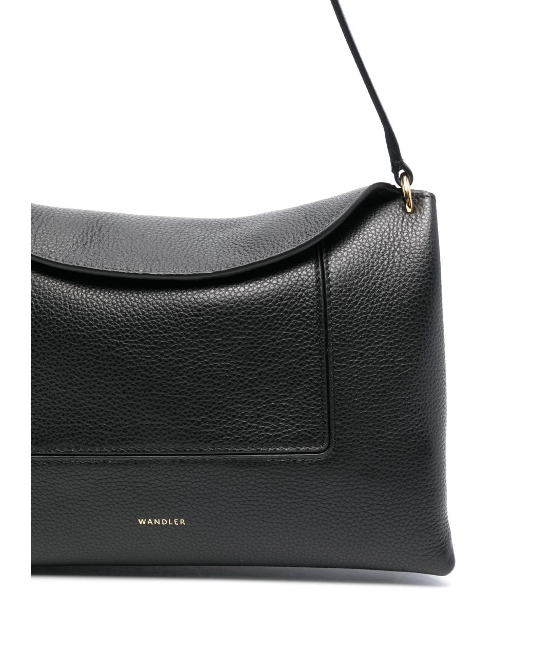 WANDLER Черная кожаная сумка через плечо, фото 4