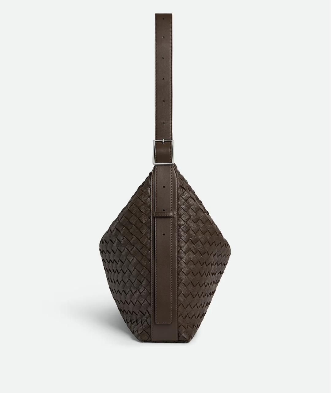 BOTTEGA VENETA Коричневая кожаная сумка на плечо, фото 4