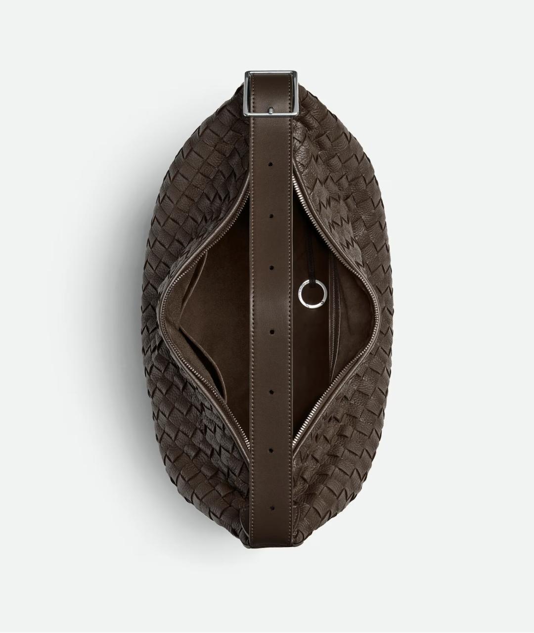 BOTTEGA VENETA Коричневая кожаная сумка на плечо, фото 3