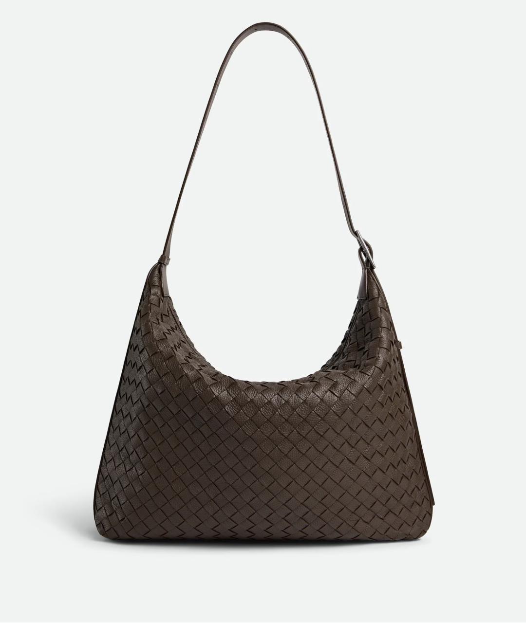 BOTTEGA VENETA Коричневая кожаная сумка на плечо, фото 5