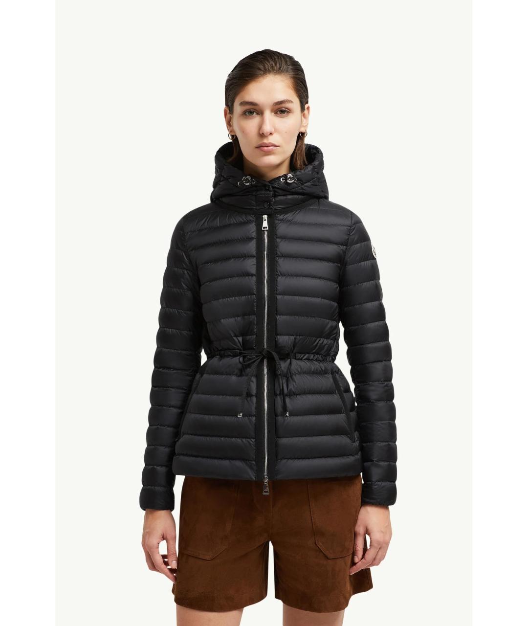 MONCLER Черный полиамидовый пуховик, фото 5