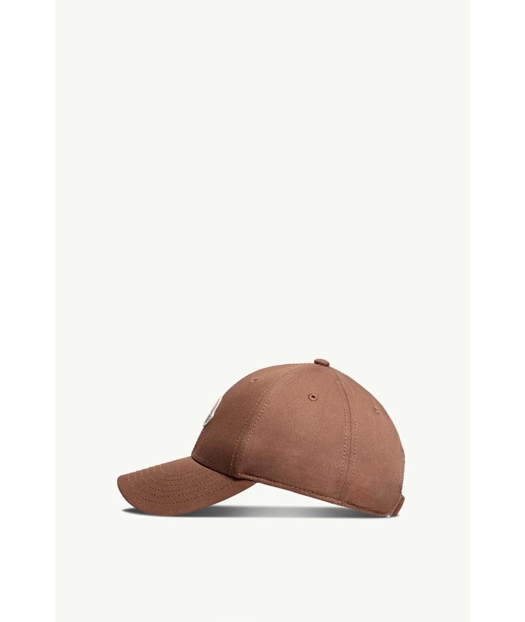 MONCLER Коричневая хлопковая кепка, фото 3