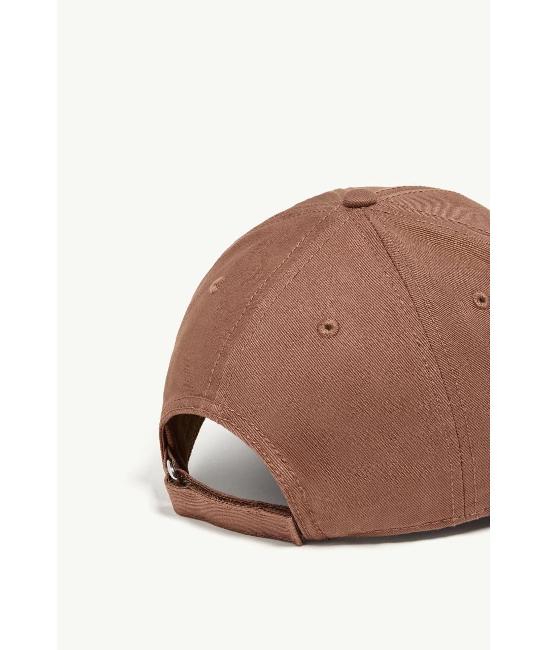 MONCLER Коричневая хлопковая кепка, фото 4