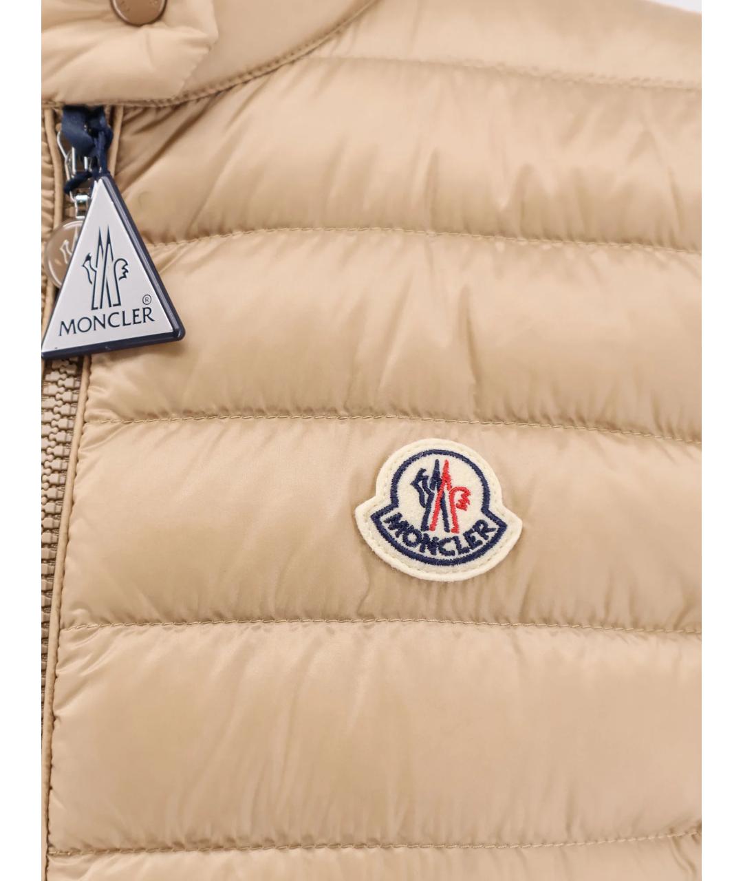 MONCLER Бежевый жилет, фото 3