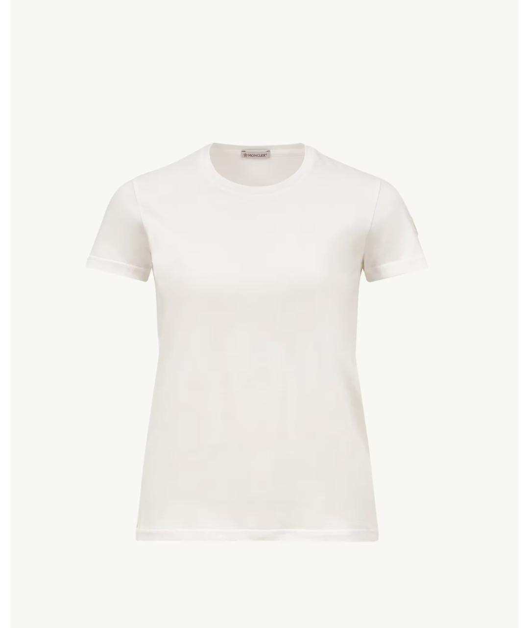 MONCLER Бежевая хлопковая футболка, фото 6