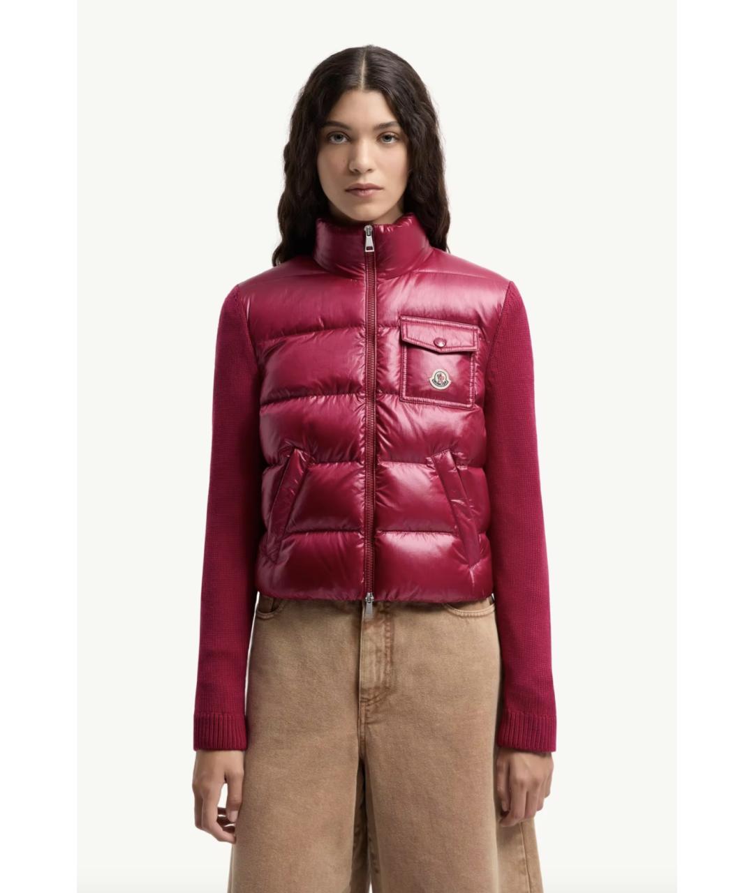 MONCLER Фуксия шерстяной кардиган, фото 4